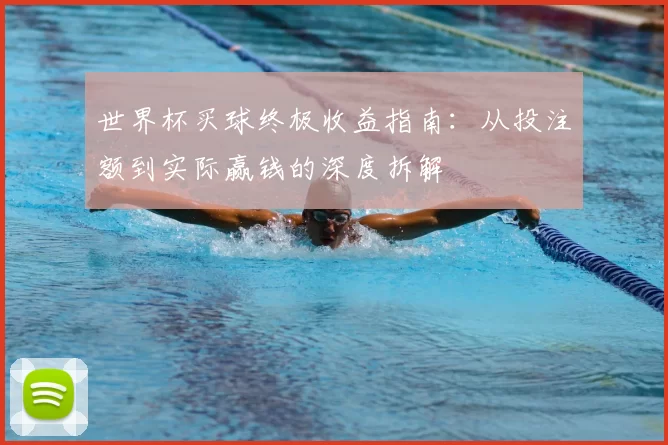 世界杯买球终极收益指南:从投注额到实际赢钱的深度拆解