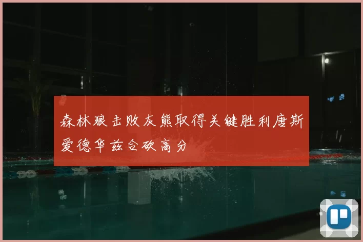 森林狼击败灰熊取得关键胜利唐斯爱德华兹合砍高分